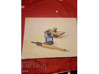 Angel Botev Watercolor Painting 1948