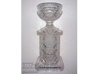 SFEȘNIC MASIV. PRESAT. STICLĂ