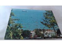 Пощенска картичка Варна Заливът и градският плаж 1982