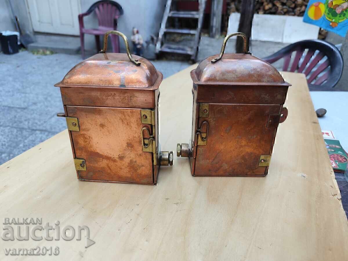 Auction Pair of Brass Navigation Lights Auction Pair of Brass Navigation Lights