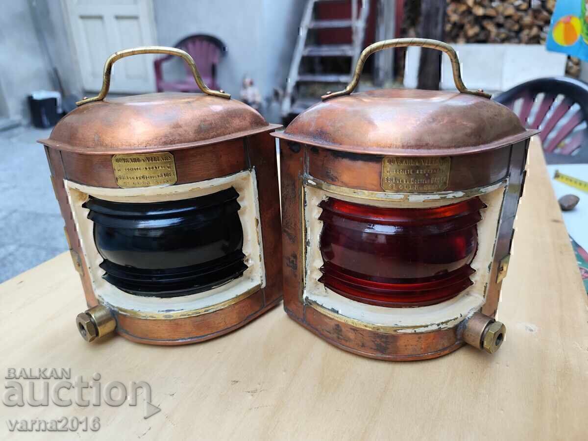 Pair of Brass Navigation Lights Pair of Brass Navigation Lights