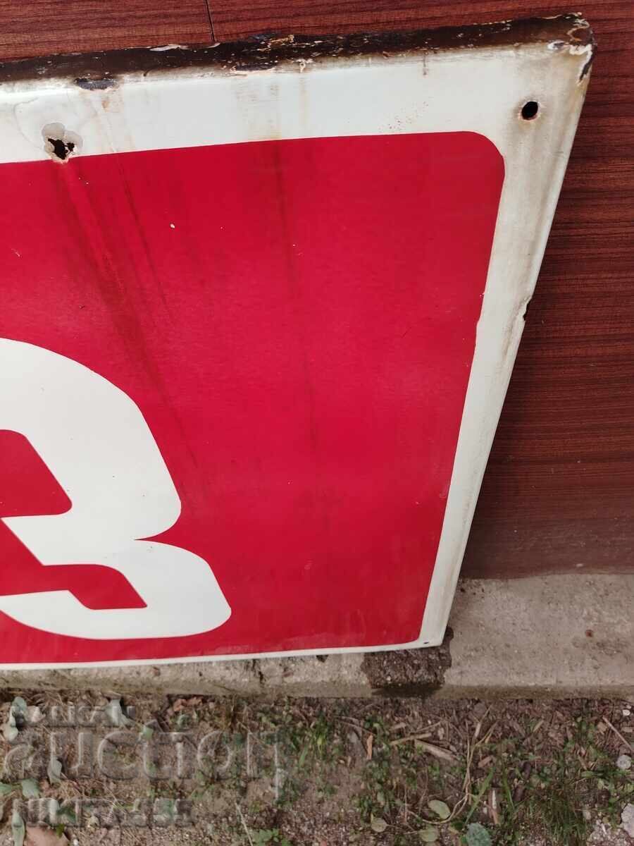Delivery of Rare Large Old Enamel Number, Sign - Three/3