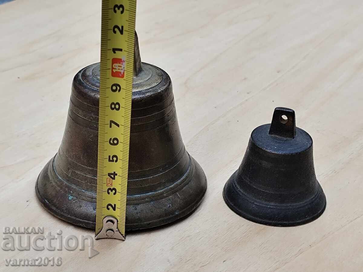 Auction Lot of Two Bronze Bells Auction Lot of Two Bronze Bells