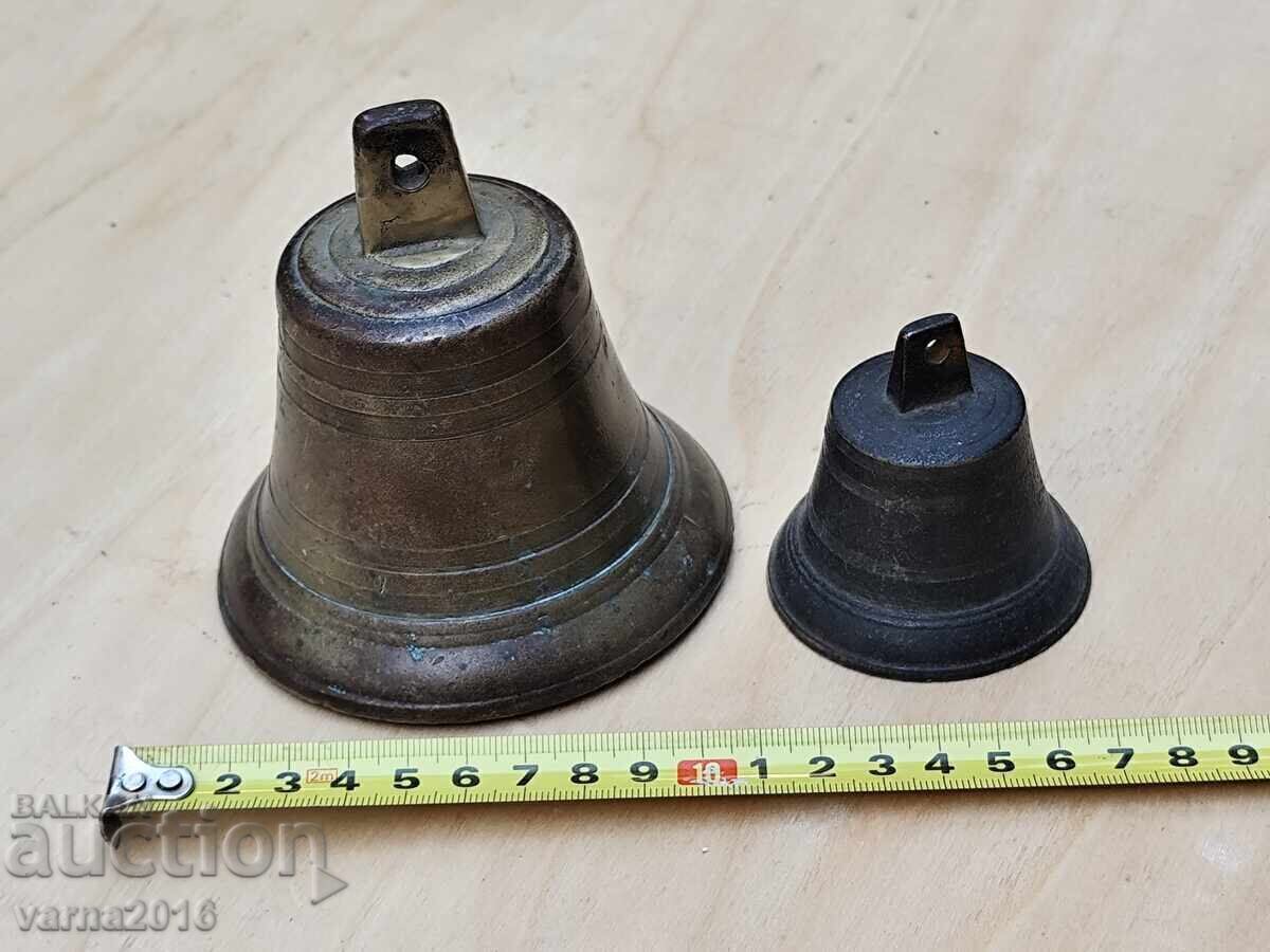 Lot of Two Bronze Bells - 6 Lot of Two Bronze Bells - 6