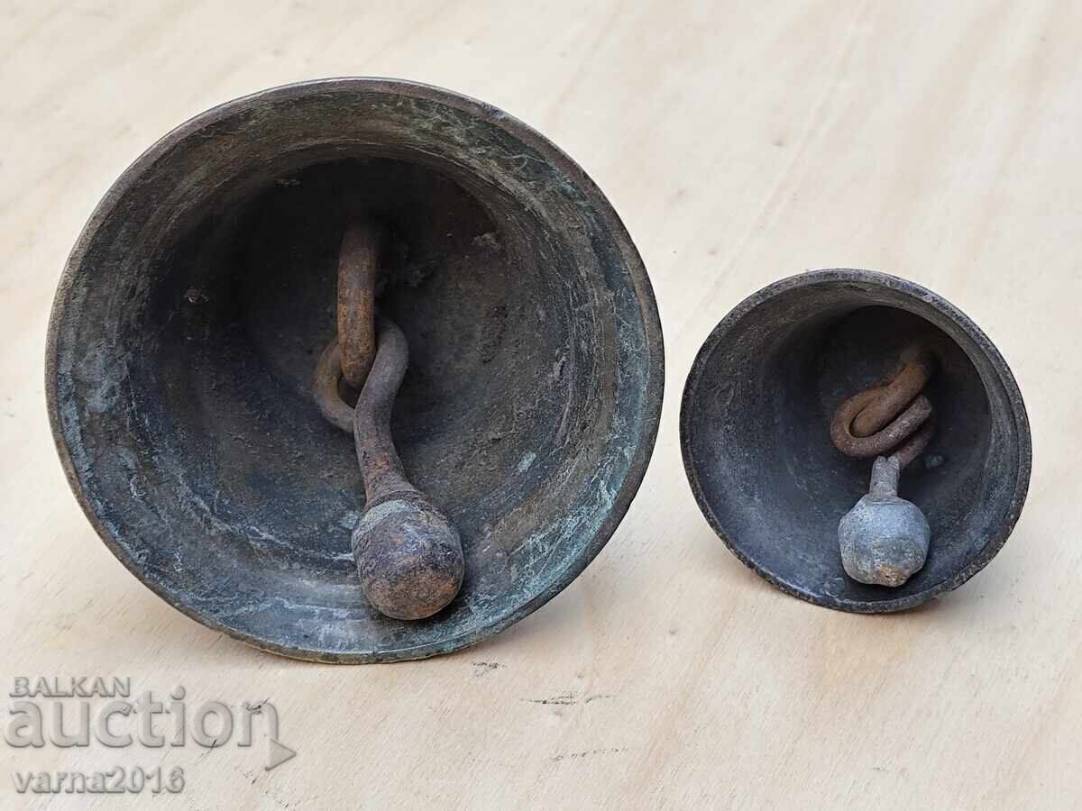Lot of Two Bronze Bells - 7 Lot of Two Bronze Bells - 7