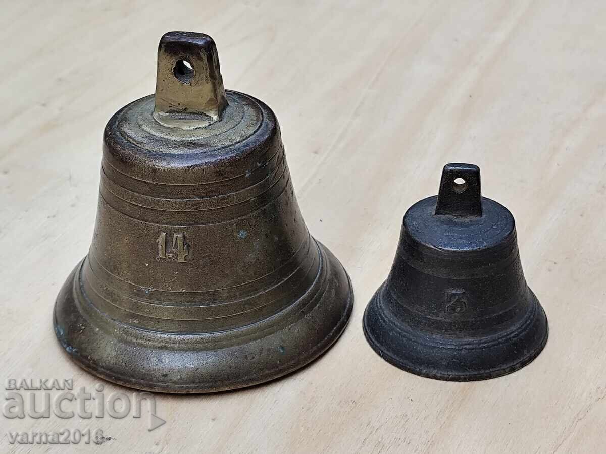 Lot of Two Bronze Bells Lot of Two Bronze Bells