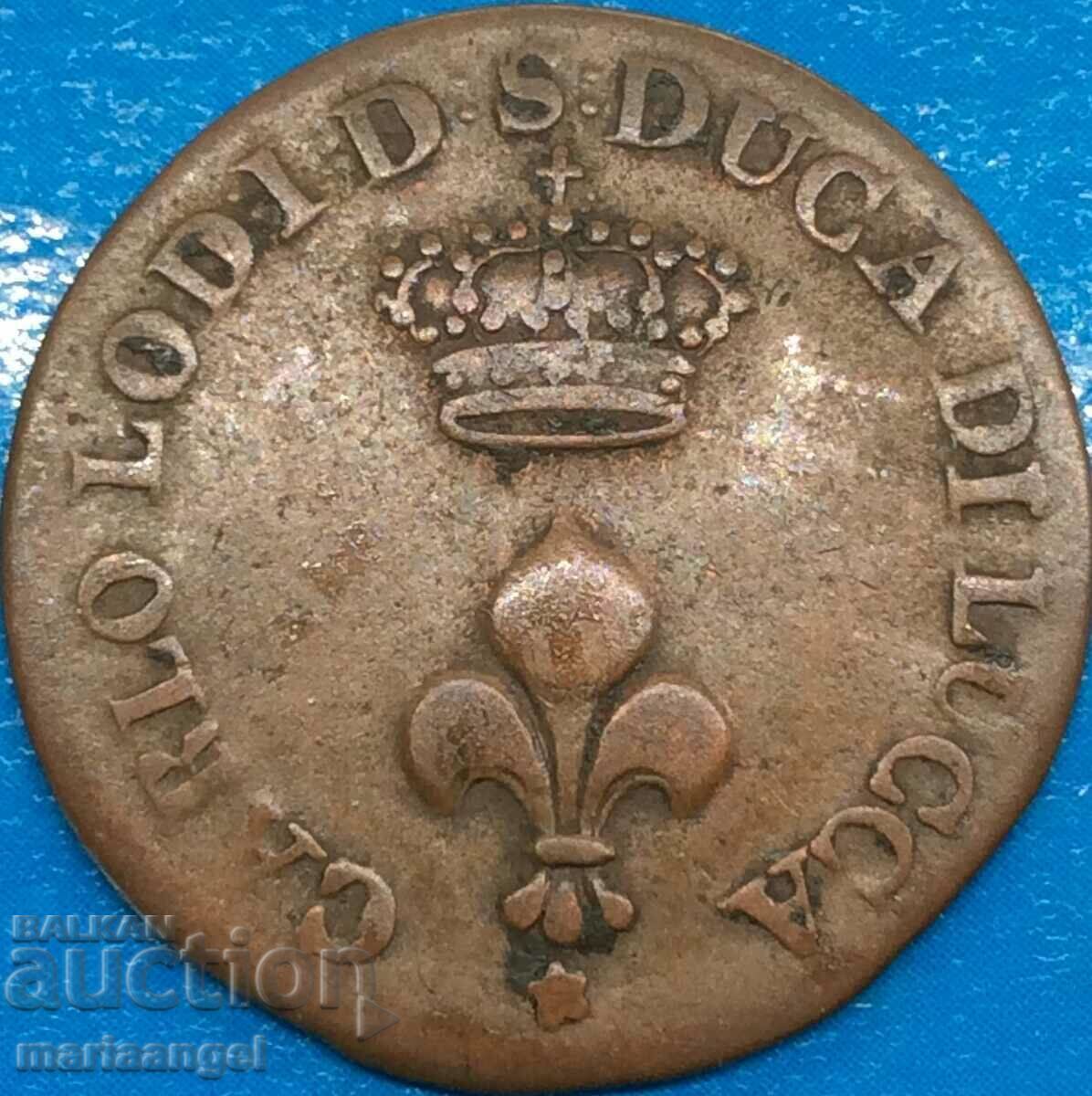 Delivery of Lucca 1 soldo 1841 Carlo Lodovico - Duce di Lucca Italy Delivery of Lucca 1 soldo 1841 Carlo Lodovico - Duce di Lucca Italy