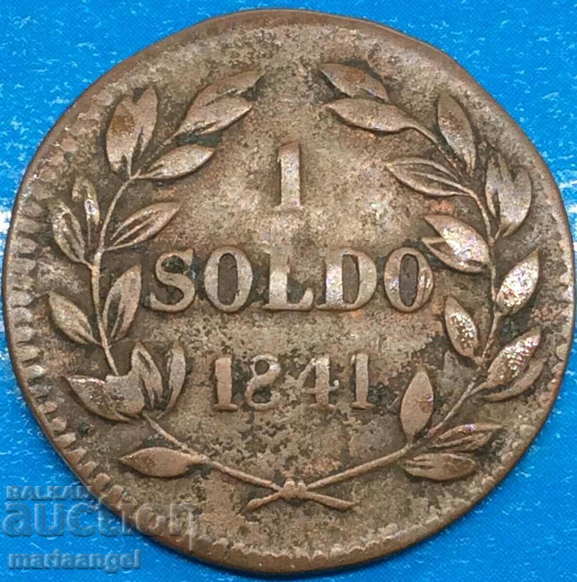 Lucca 1 soldo 1841 Carlo Lodovico - Duce di Lucca Italy - 5 Lucca 1 soldo 1841 Carlo Lodovico - Duce di Lucca Italy - 5