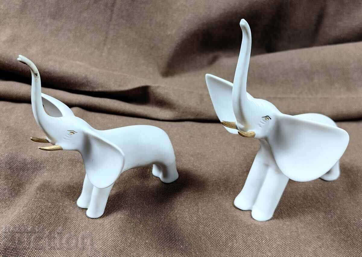 ЛОТ ПОРЦЕЛАНОВИ ФИГУРКИ СЛОН СЛОНЧЕ ФИГУРА СТАТУЕТКА ЗДРАВИ