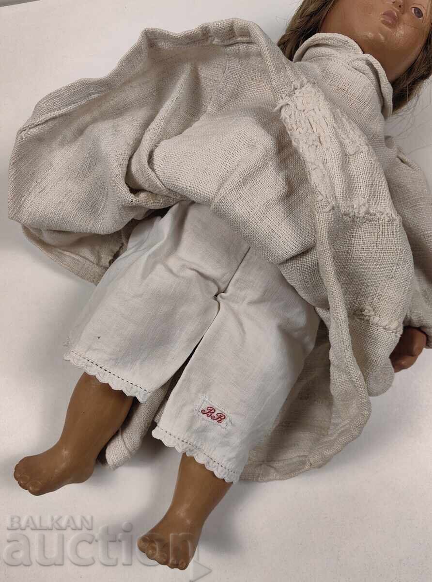 Auction OVER 100-YEAR-OLD LARGE MARKED PAPIER-MÂCHÉ DOLL Auction OVER 100-YEAR-OLD LARGE MARKED PAPIER-MÂCHÉ DOLL