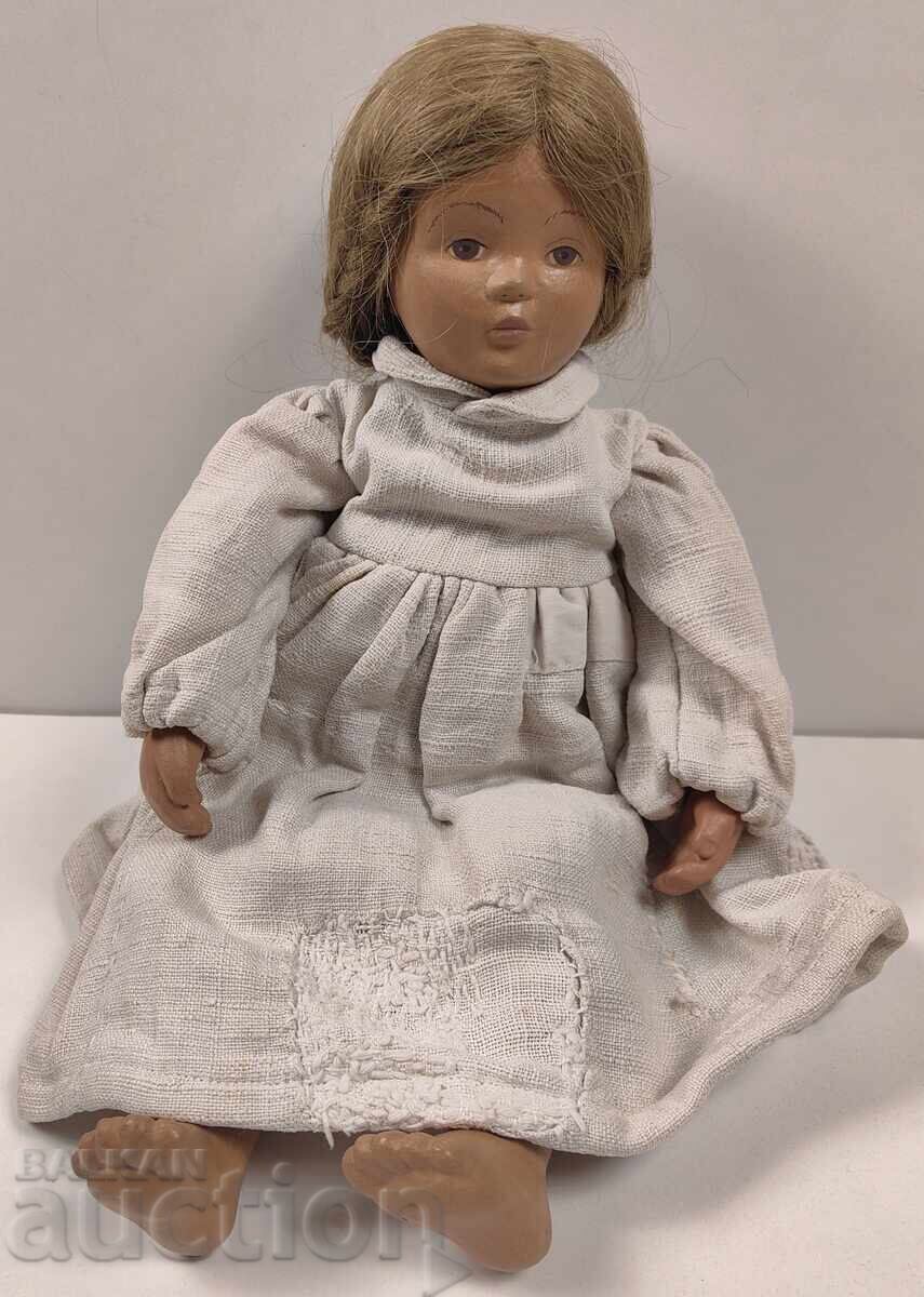 OVER 100-YEAR-OLD LARGE MARKED PAPIER-MÂCHÉ DOLL OVER 100-YEAR-OLD LARGE MARKED PAPIER-MÂCHÉ DOLL