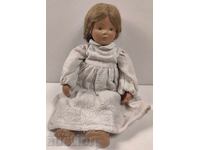 PĂPUȘĂ MARCATĂ, MARE, DIN HÂRTIE MÂȘTĂ, DE PESTE 100 DE ANI