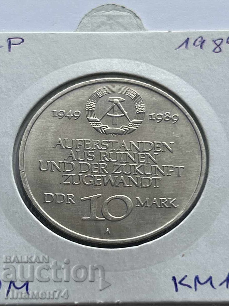 10 mărci 1989 Germania RDG