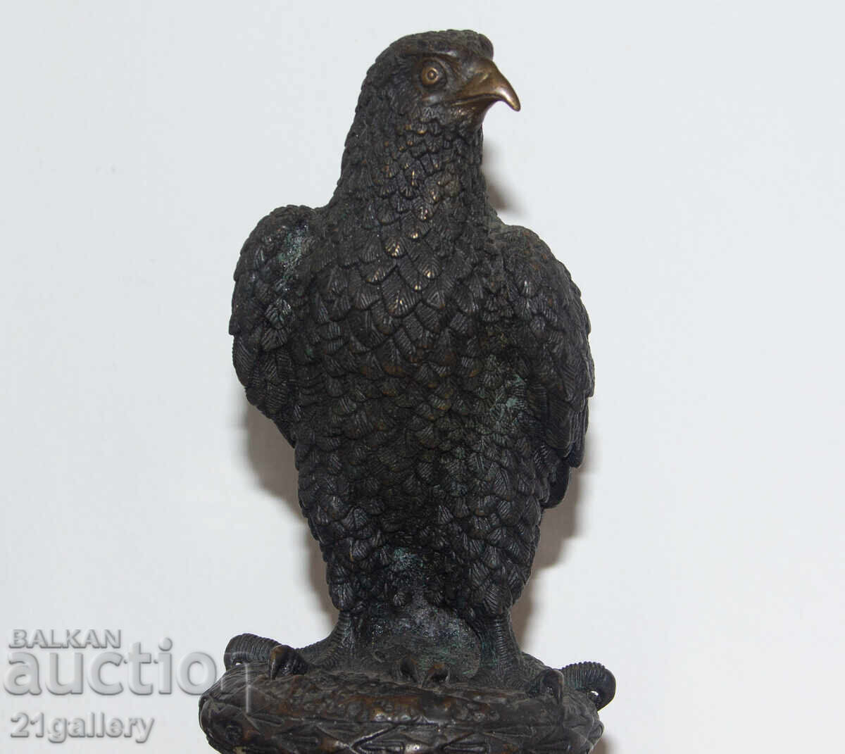 Παλαιό χάλκινο γλυπτό άγαλμα αετού - 5