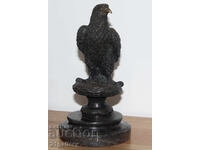 Veche sculptură din bronz, statuie vultur