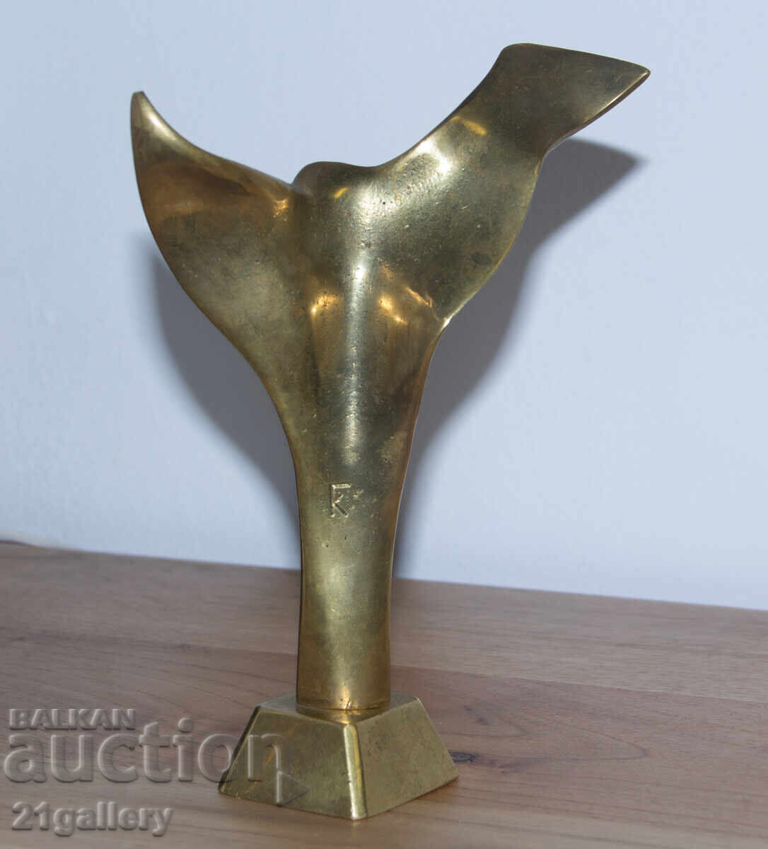 Αυθεντικό χάλκινο γλυπτό, πλαστική στυλιζαρισμένο σώμα - 5