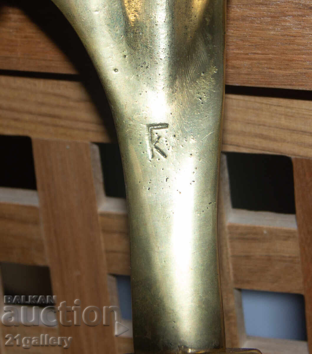 Αυθεντικό χάλκινο γλυπτό, πλαστική στυλιζαρισμένο σώμα - 6