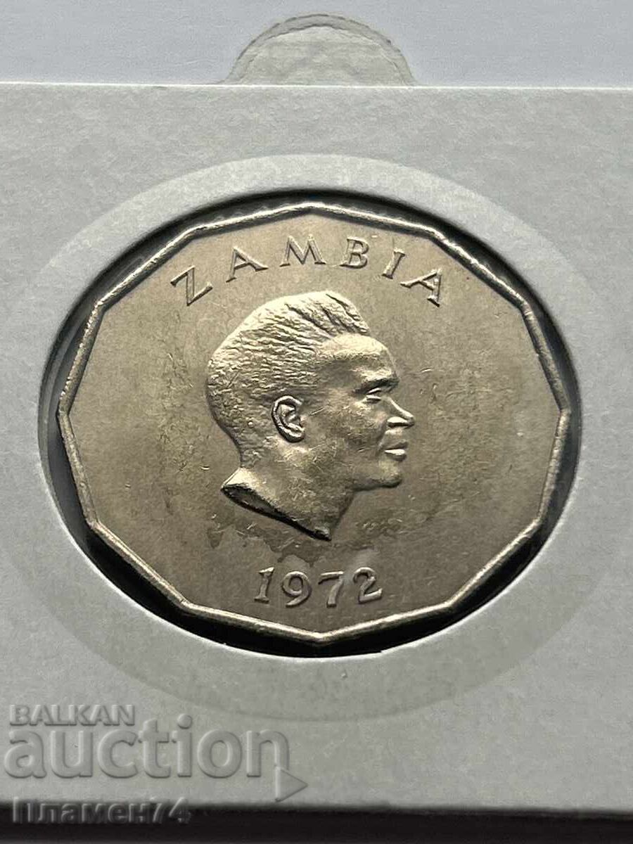 50 ngwee 1972 Zambia cu preț 8.00 BGN | € 4.09