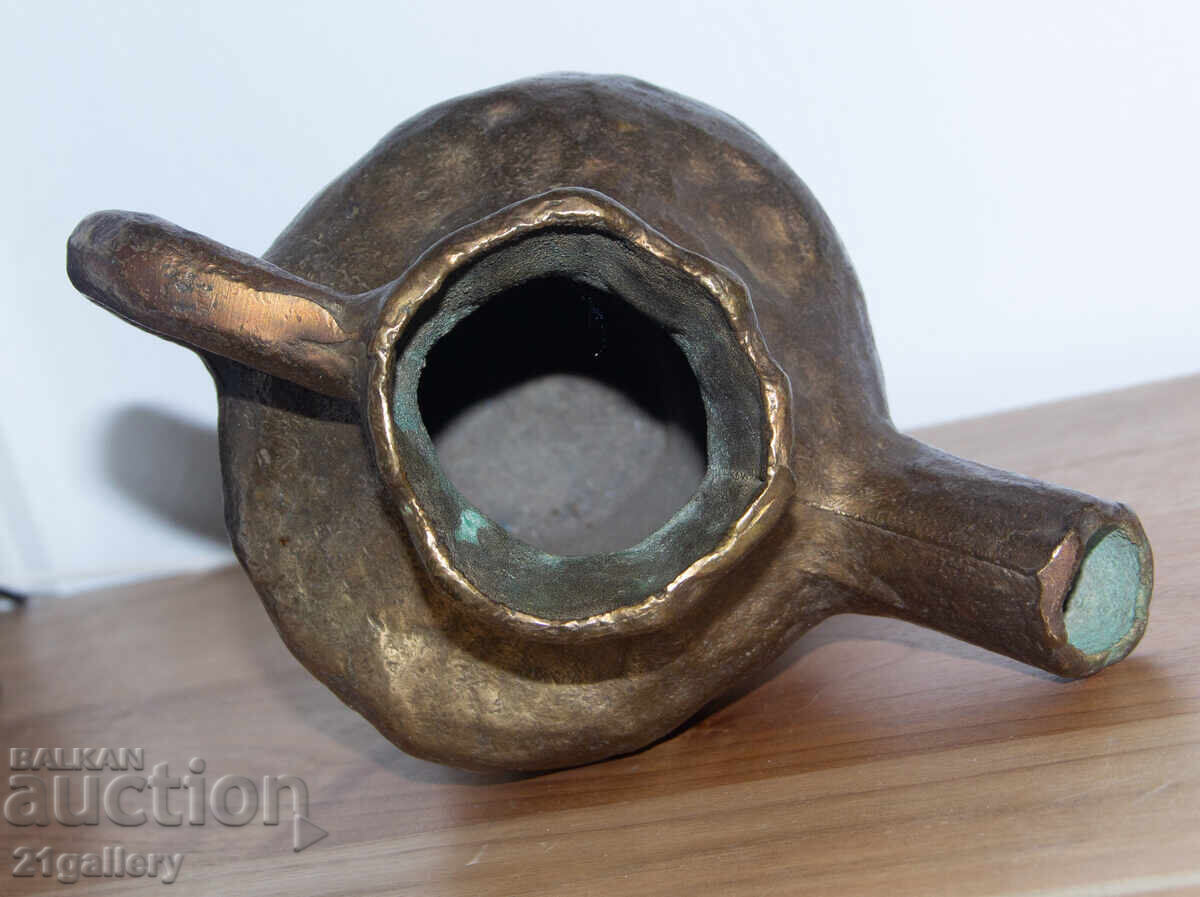 Author's Bronze Sculpture, Stylized Vase Pitcher - 6