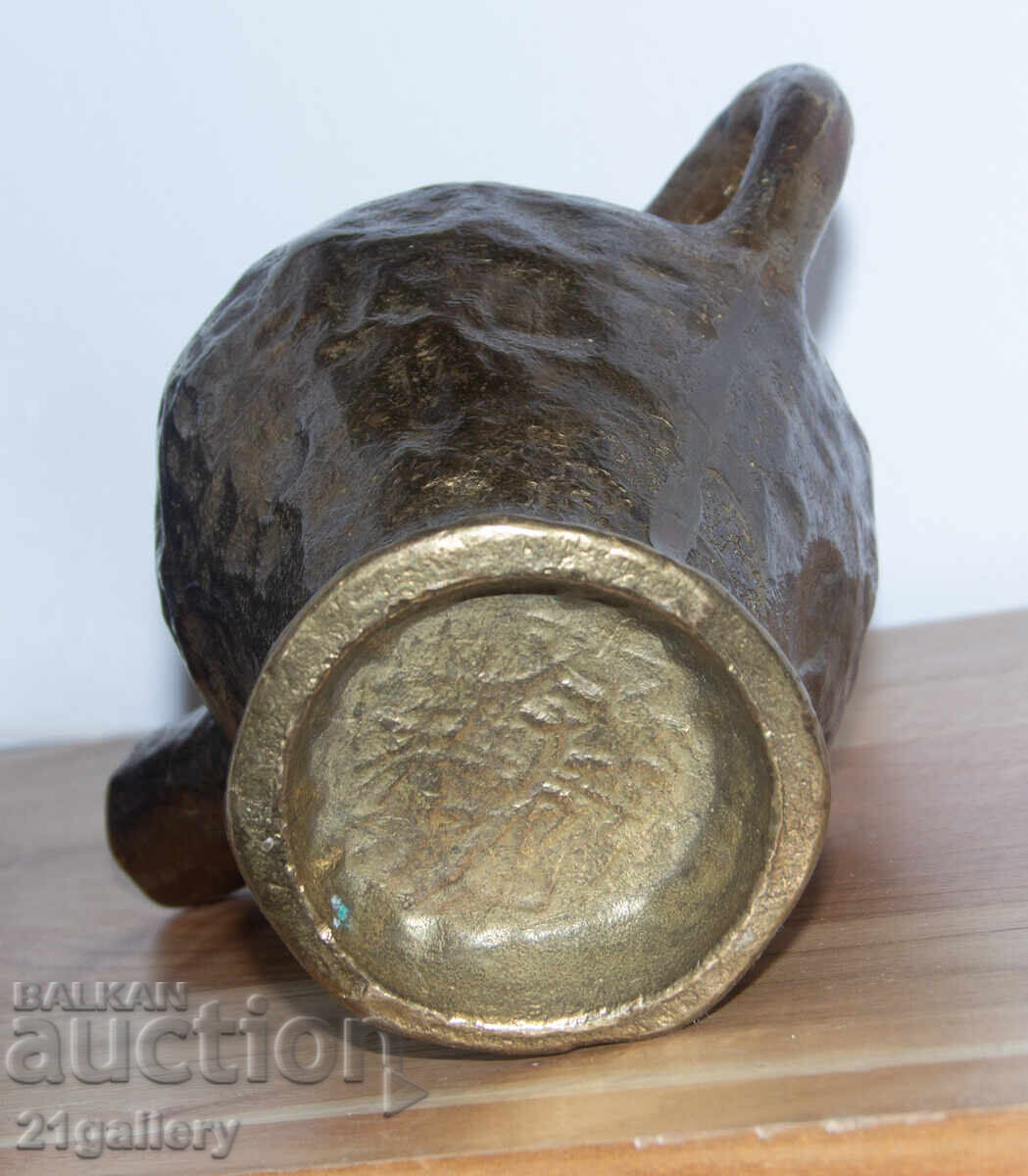 Author's Bronze Sculpture, Stylized Vase Pitcher - 7