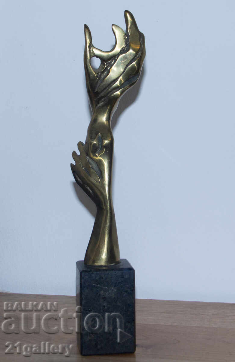 Αυθεντικό χάλκινο γλυπτό, αφηρημένο ειδώλιο - 6