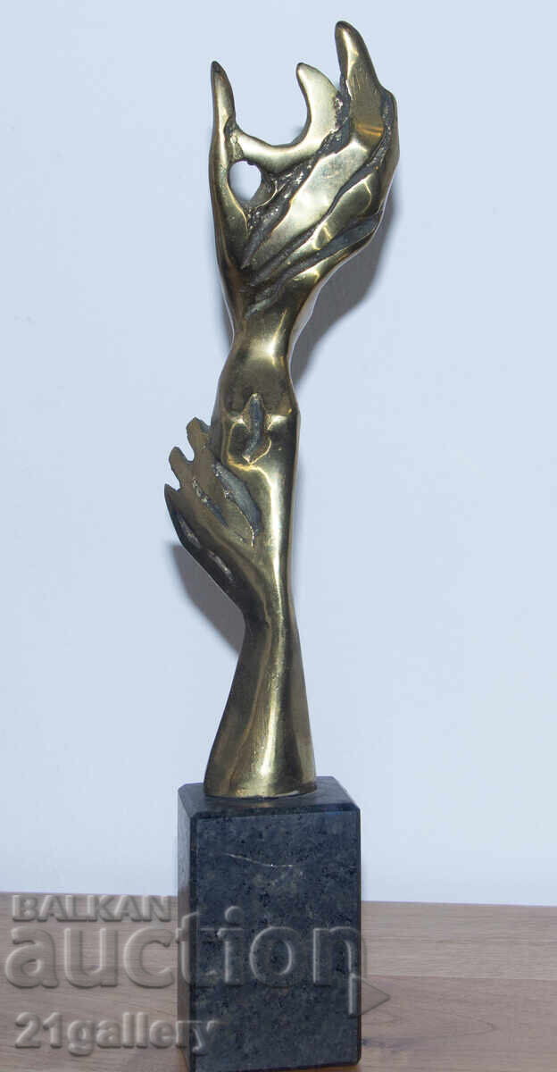 Αυθεντικό χάλκινο γλυπτό, αφηρημένο ειδώλιο - 7