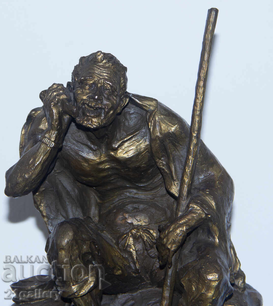 Licitație Sculptură plastică din bronz, autor, figură masculină