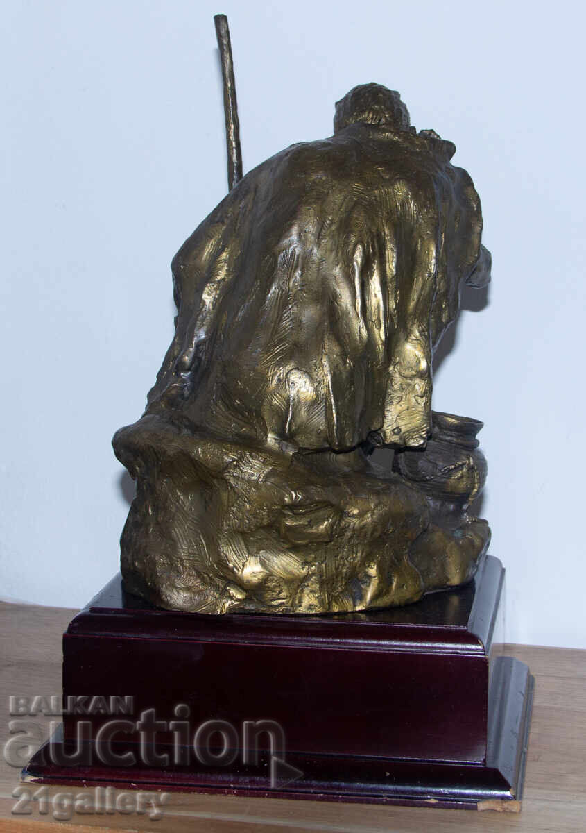 Sculptură plastică din bronz, autor, figură masculină - 6