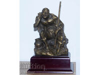 Sculptură plastică din bronz, autor, figură masculină