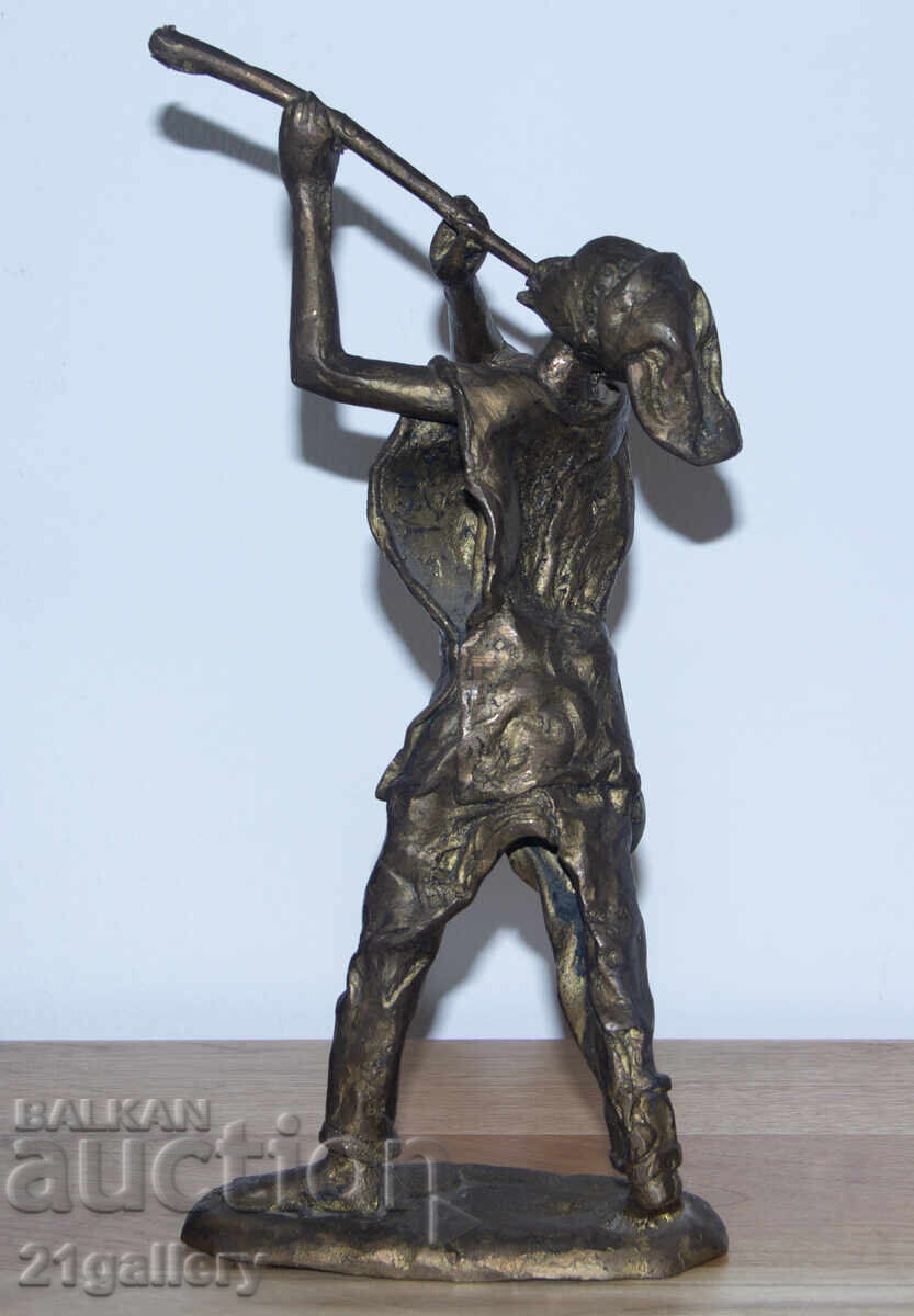 Παράδοση Αυθεντικό χάλκινο γλυπτό, αγαλματίδιο αγοριού με φλογέρα