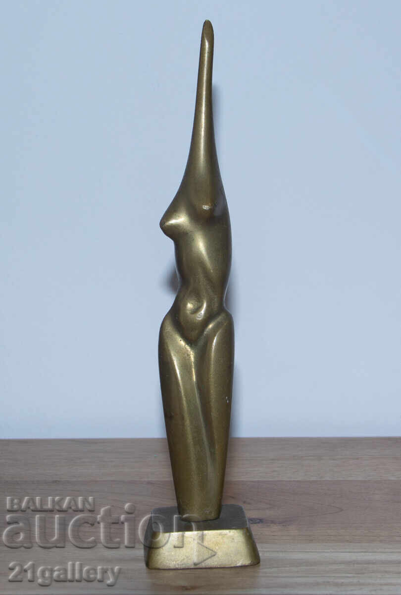 Auction  Original Bronze Sculpture, Stylized Nude Body