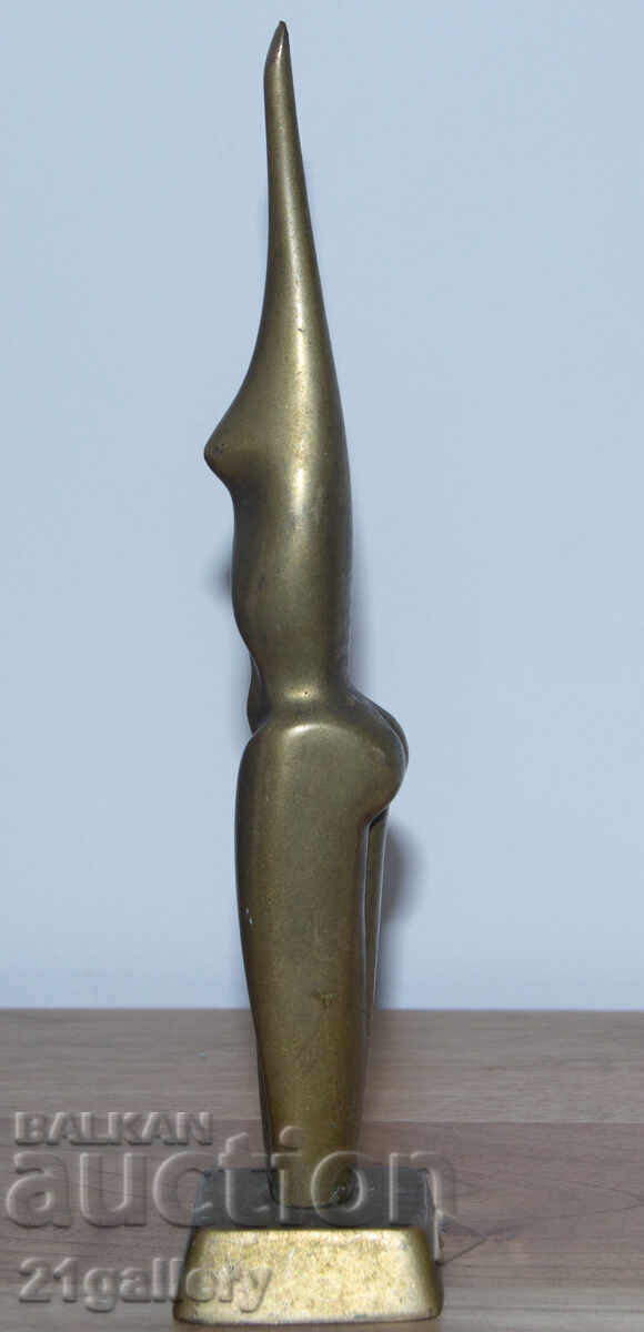 Original Bronze Sculpture, Stylized Nude Body - 6