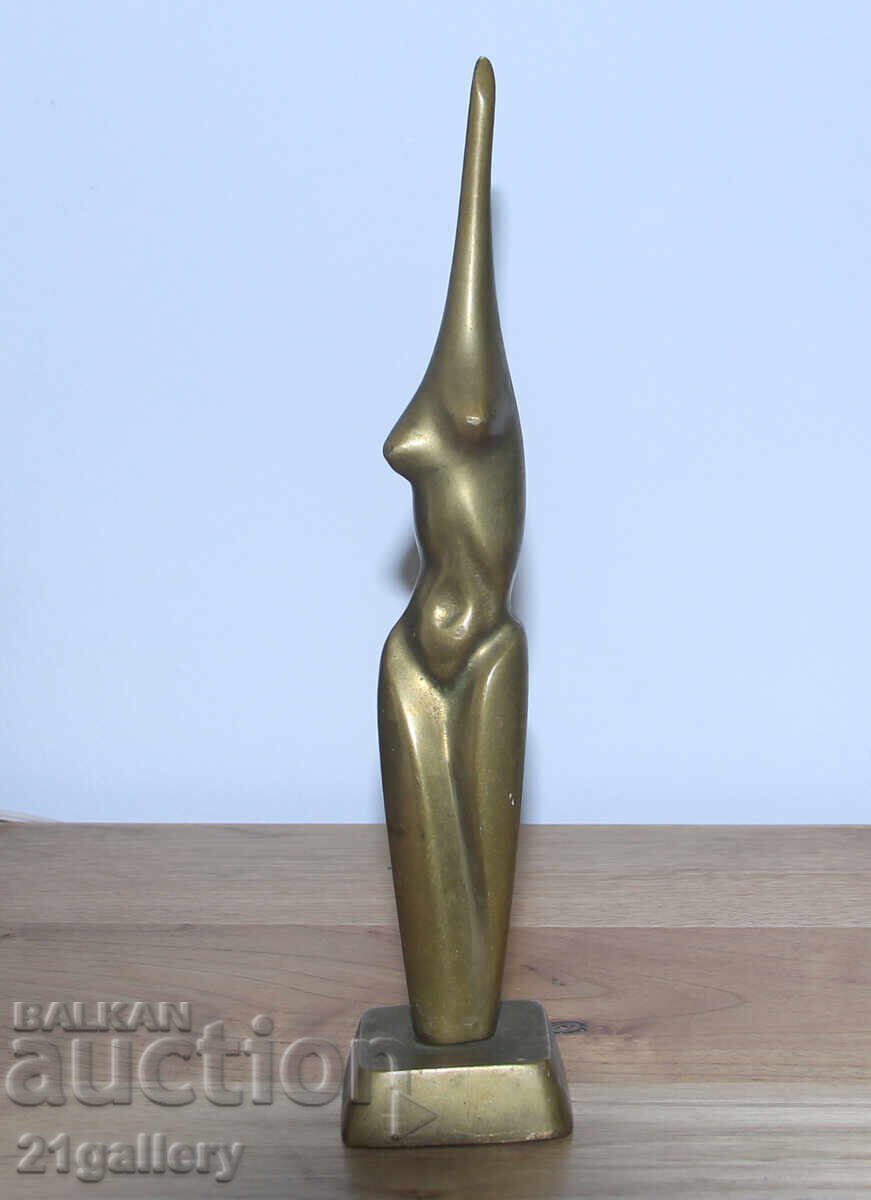 Original Bronze Sculpture, Stylized Nude Body