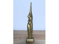 Αυθεντικό χάλκινο γλυπτό, στυλιζαρισμένο γυμνό σώμα