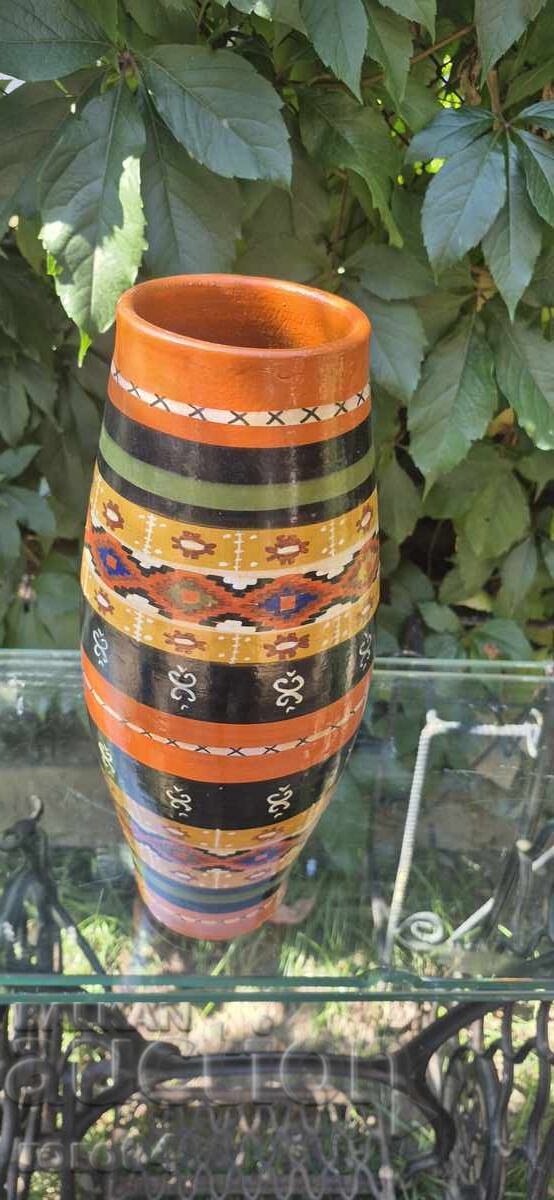 Доставка на КРАСИВА СТАРА ГОЛЯМА БЪЛГАРСКА КЕРАМИЧНА ВАЗА