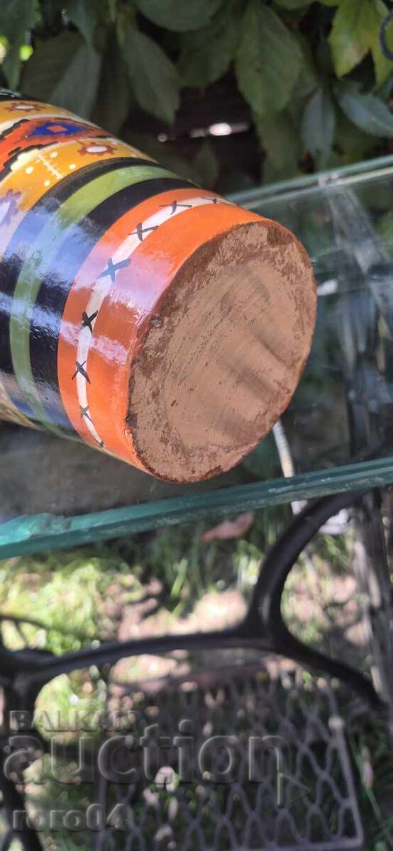 КРАСИВА СТАРА ГОЛЯМА БЪЛГАРСКА КЕРАМИЧНА ВАЗА - 7