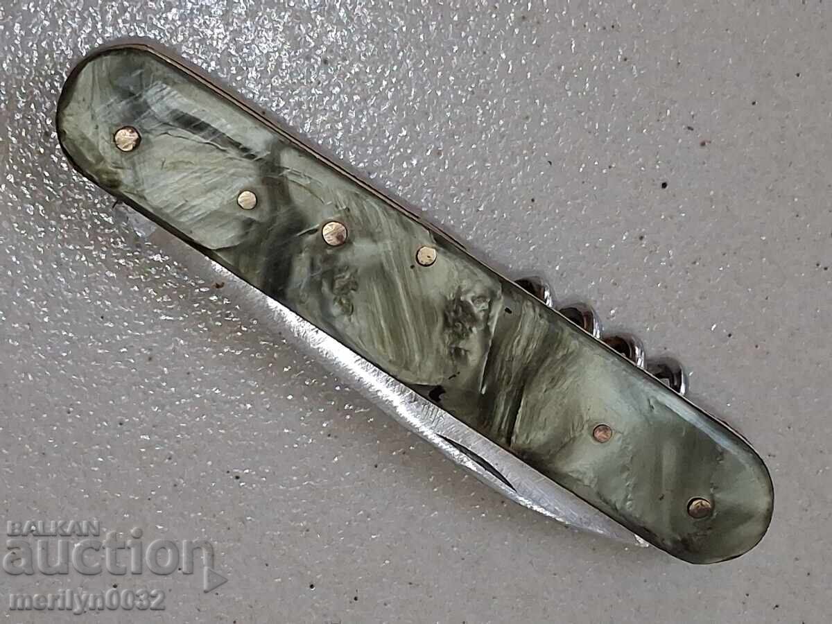 Παλιά πηρούνι "Σφυρί και δρεπάνι", τιρμπουσόν, μαχαίρι - 7