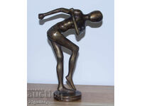 Αυθεντική χάλκινη γλυπτική, πλαστική, γυναικεία φιγούρα