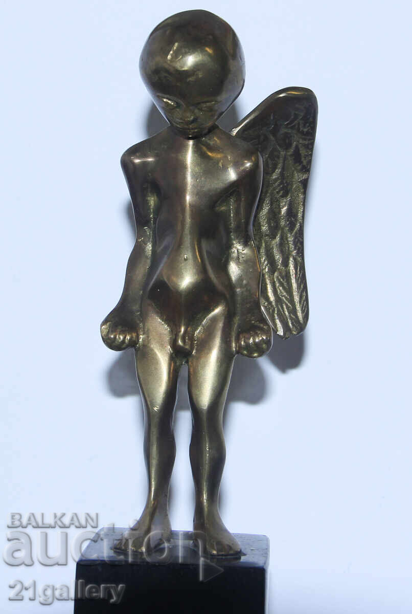 Auction Original Bronze Sculpture, Plastic Art, Stylized Little Angel Auction Original Bronze Sculpture, Plastic Art, Stylized Little Angel