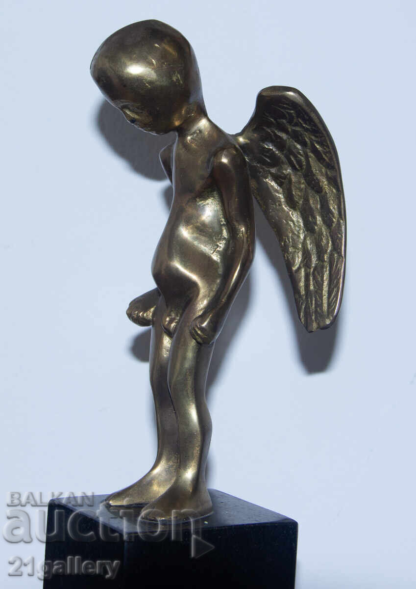 Original Bronze Sculpture, Plastic Art, Stylized Little Angel - 5 Original Bronze Sculpture, Plastic Art, Stylized Little Angel - 5