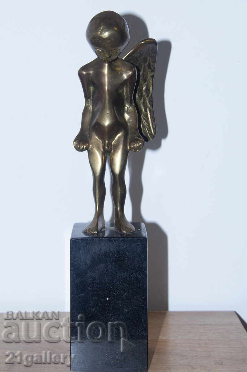 Original Bronze Sculpture, Plastic Art, Stylized Little Angel Original Bronze Sculpture, Plastic Art, Stylized Little Angel