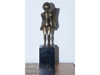 Αυθεντικό χάλκινο γλυπτό, πλαστικό, στυλιζαρισμένο αγγελάκι