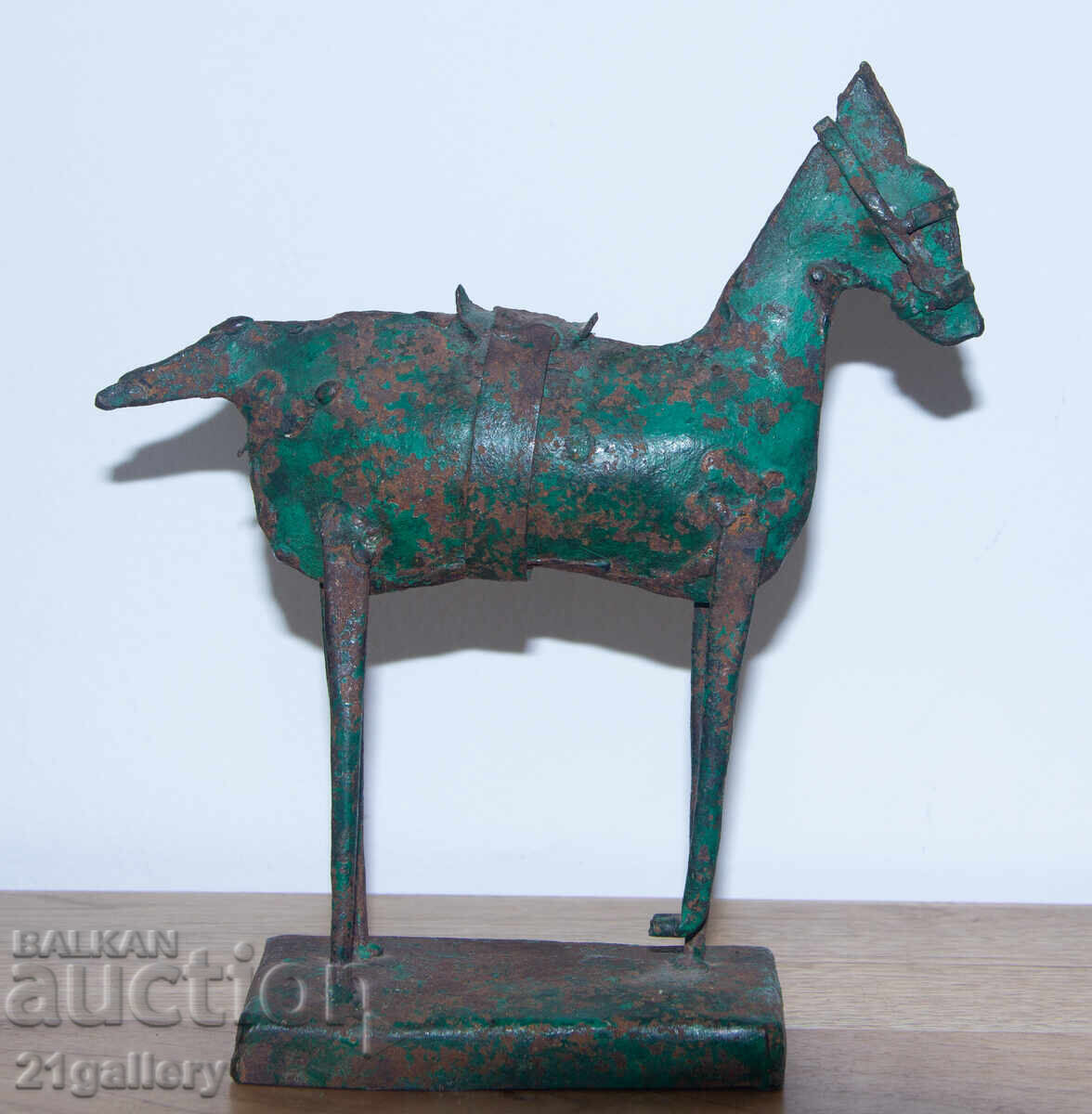 Δημοπρασία Αυθεντική μεταλλική γλυπτική, πλαστική, άλογο