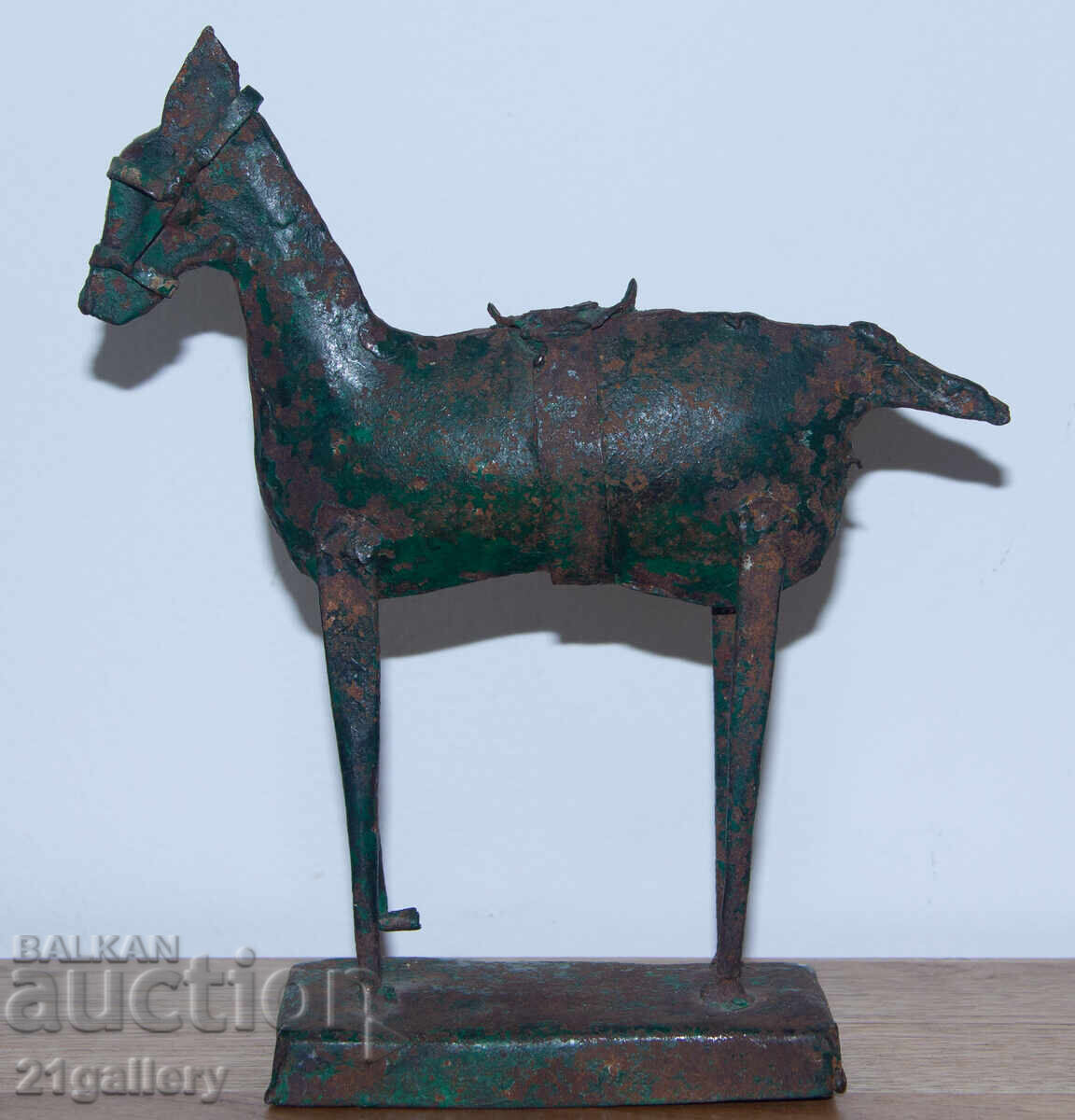 Αυθεντική μεταλλική γλυπτική, πλαστική, άλογο