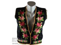 Vestă de catifea brodată pentru femei, costum popular