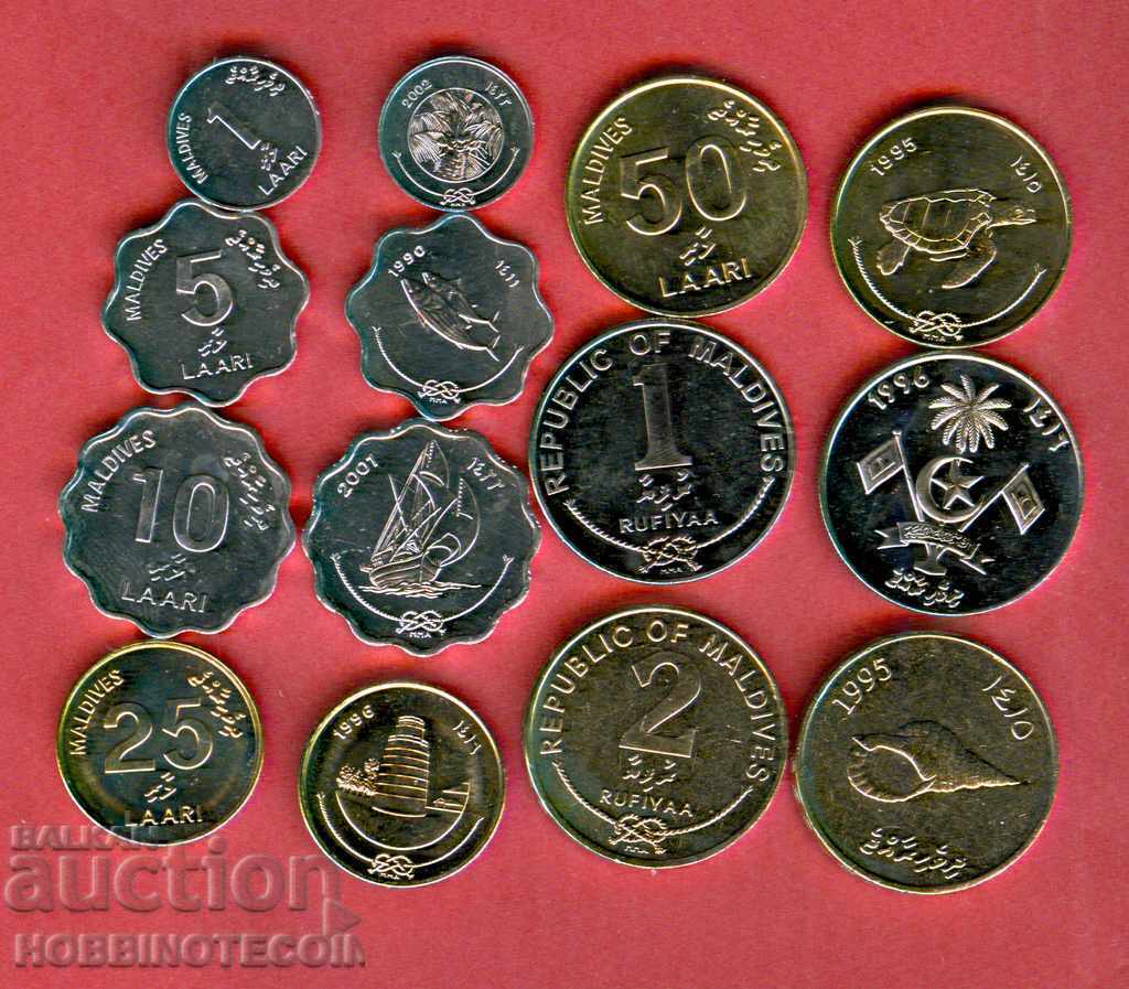 MALDIVES MALDIVE ISLANDS SET 0.01 - 2.00 - UNC - 1 type