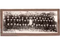 1935 FOTOGRAFIE VECHE CARTON UNITATE MILITARĂ SATUL BORIL OREAHVO E386