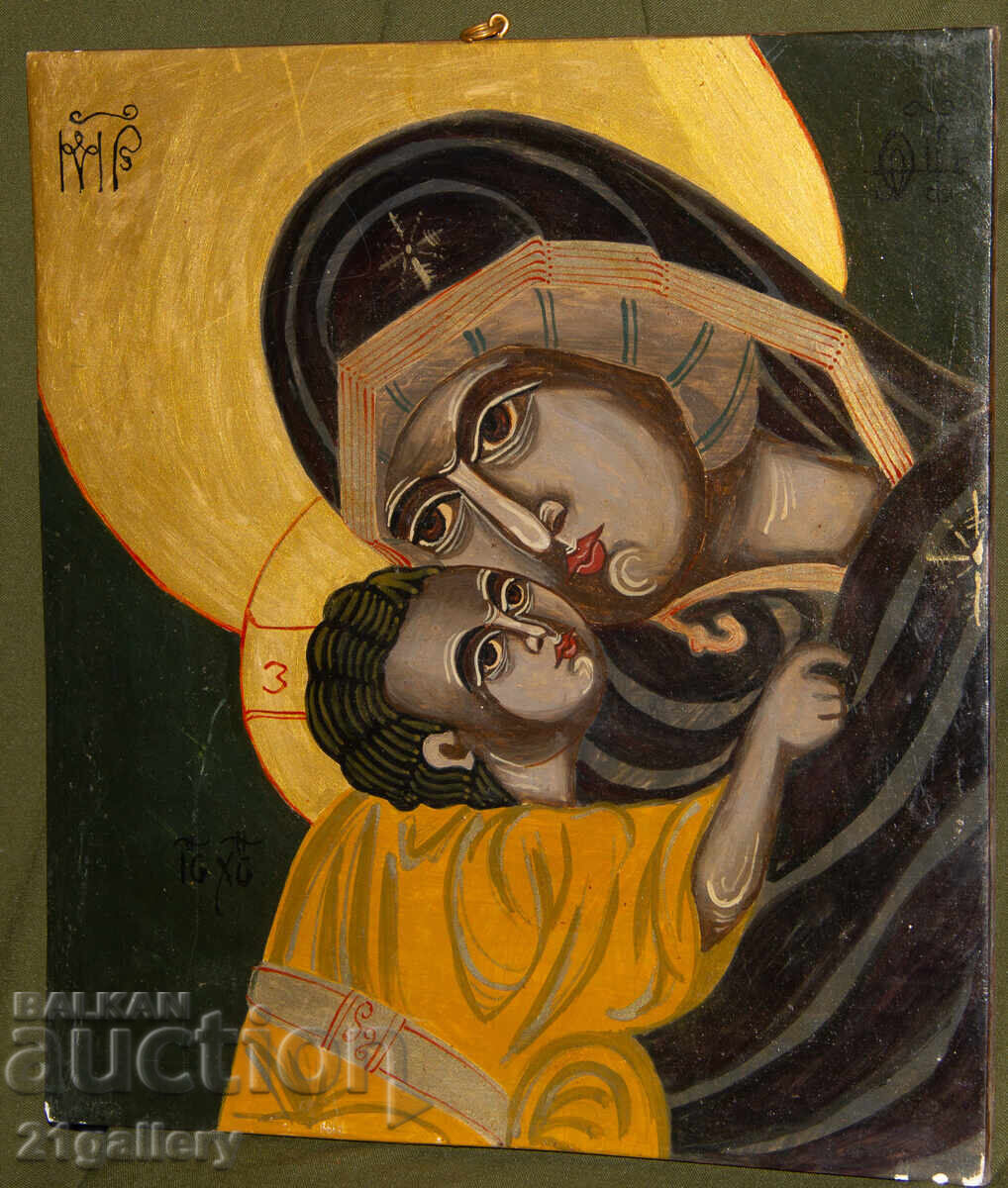 Holy Mother with the Child, hand-painted icon, tempera with price 450.00 BGN | € 230.08
