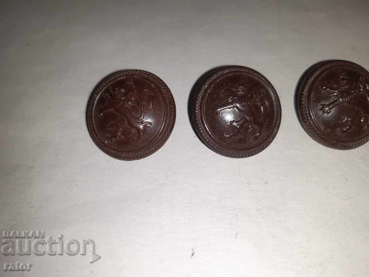 Military Royal Bakelite Buttons Kingdom of Bulgaria - 4 pieces with price 11.99 BGN | € 6.13