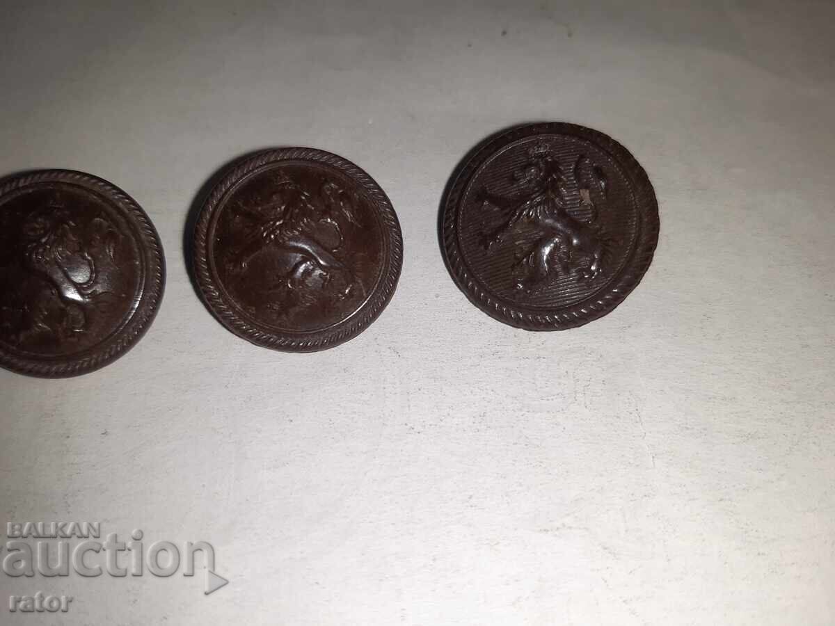 Auction  Military Royal Bakelite Buttons Kingdom of Bulgaria - 4 pieces